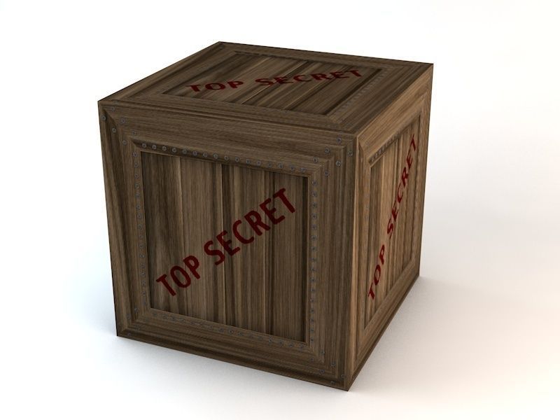 Top Secret Wooden Crates Pack Low-poly 3D model_1