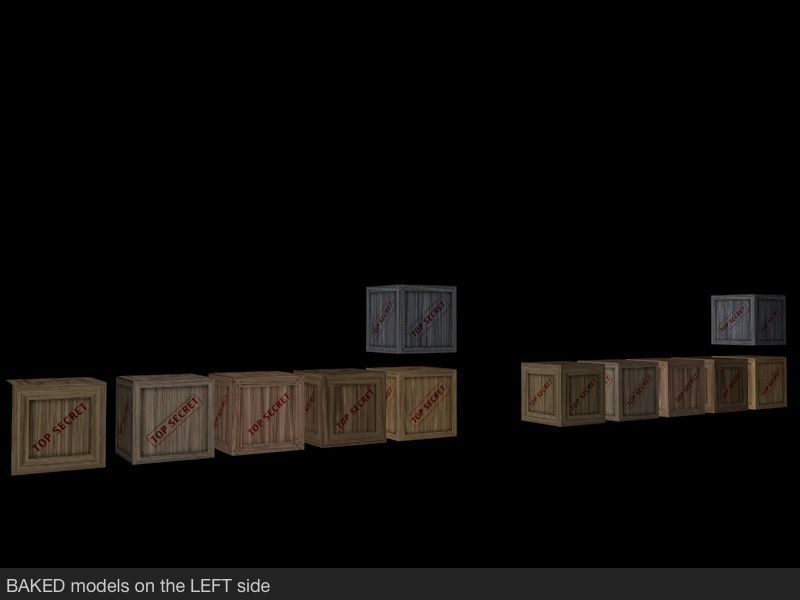 Top Secret Wooden Crates Pack Low-poly 3D model_8
