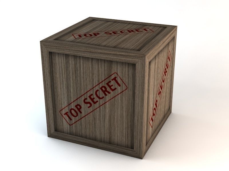 Top Secret Wooden Crates Pack Low-poly 3D model_6