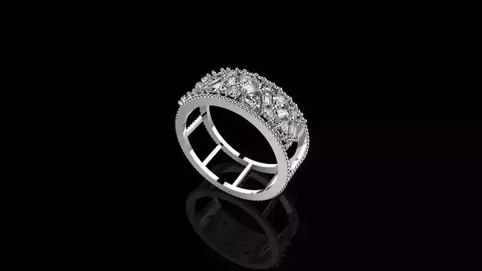 MELANIK gold ring with diamonds