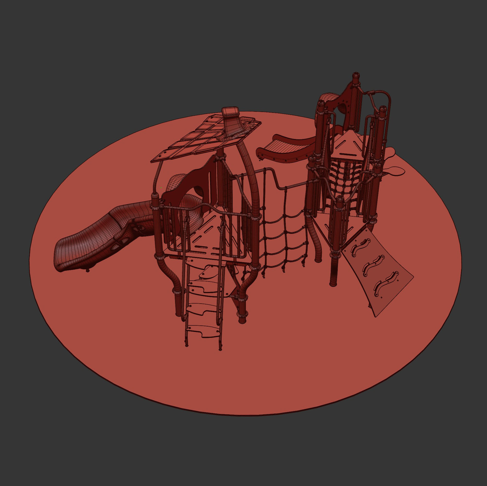 kids playground PICCOLO 3 FORESTIC JPX-0017 3D model_9