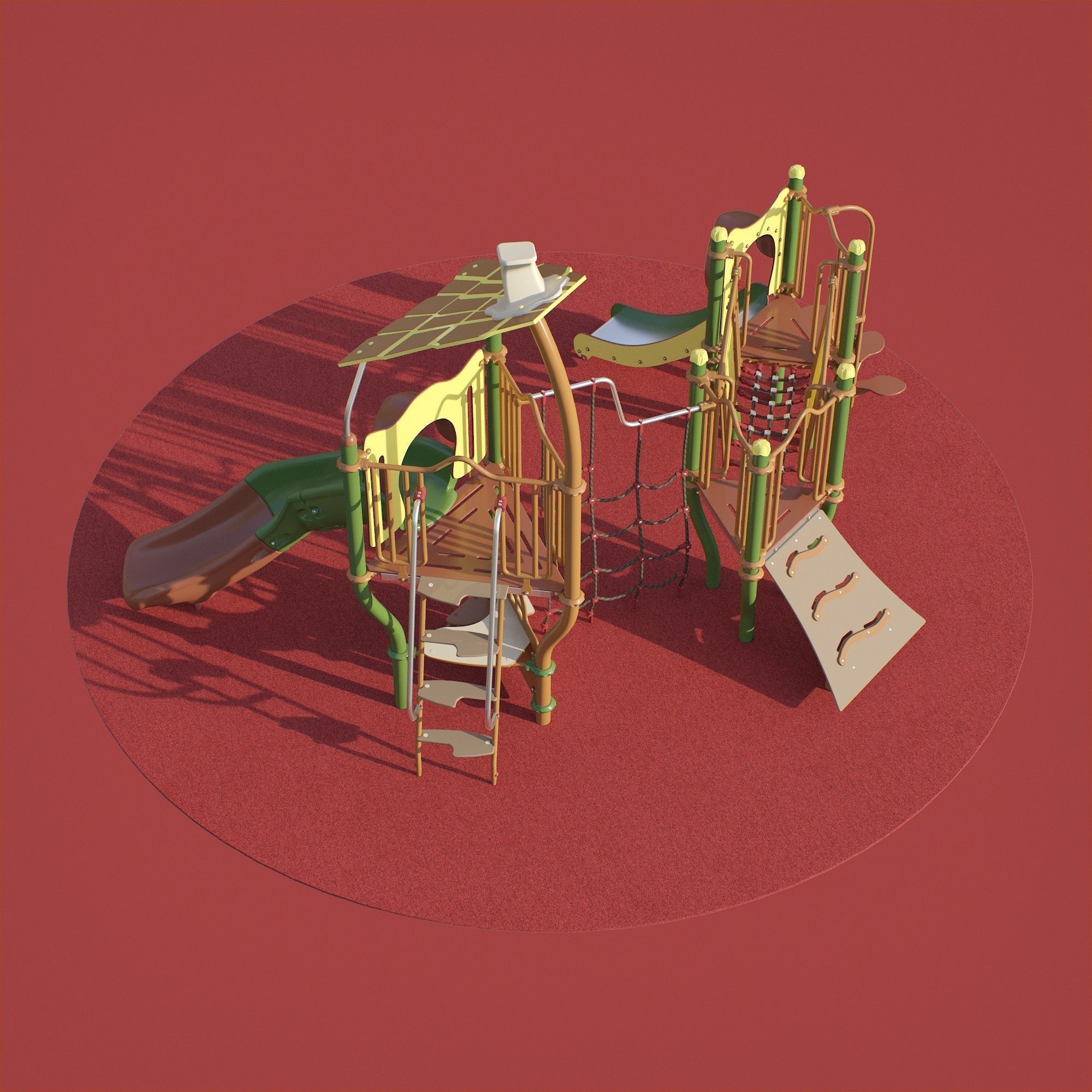 kids playground PICCOLO 3 FORESTIC JPX-0017 3D model_8