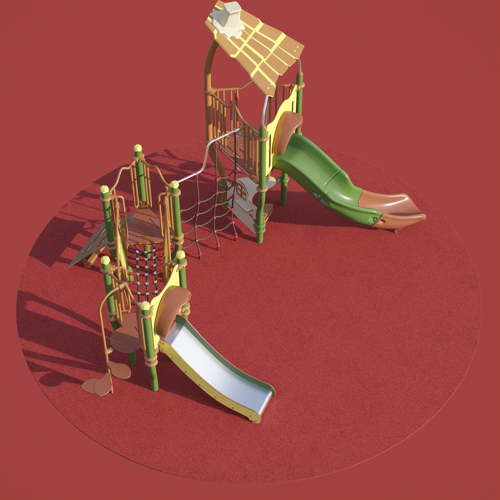 kids playground PICCOLO 3 FORESTIC JPX-0017 3D model_2