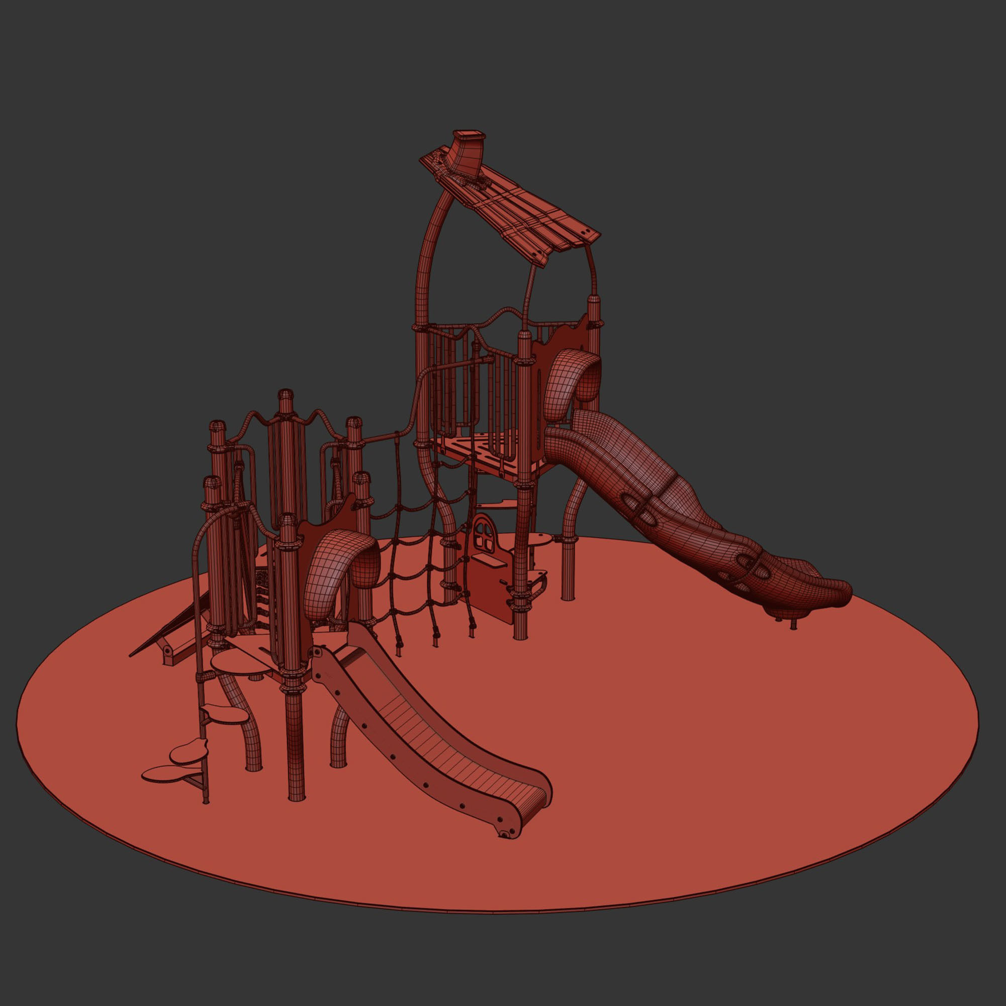 kids playground PICCOLO 3 FORESTIC JPX-0017 3D model_1