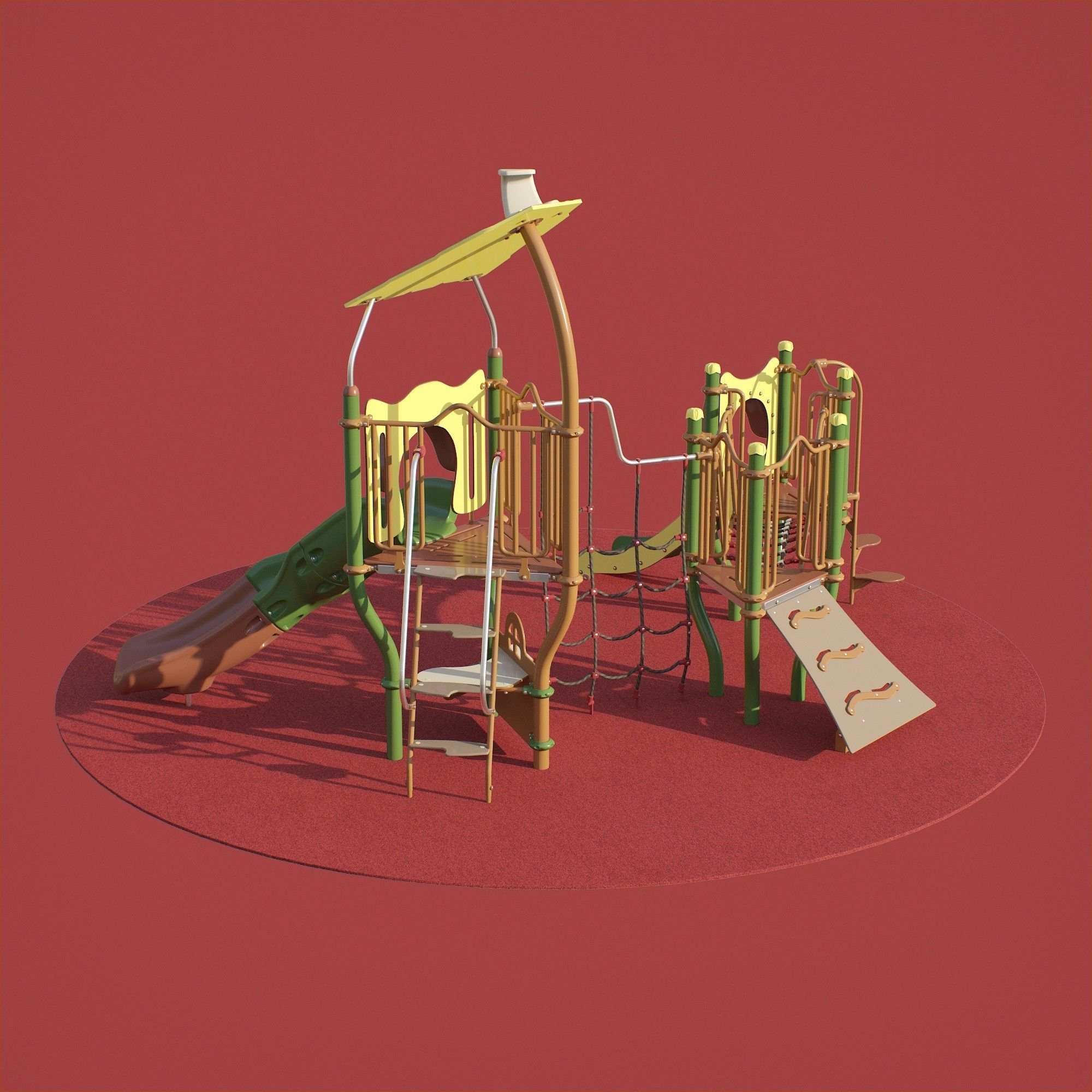 kids playground PICCOLO 3 FORESTIC JPX-0017 3D model_6