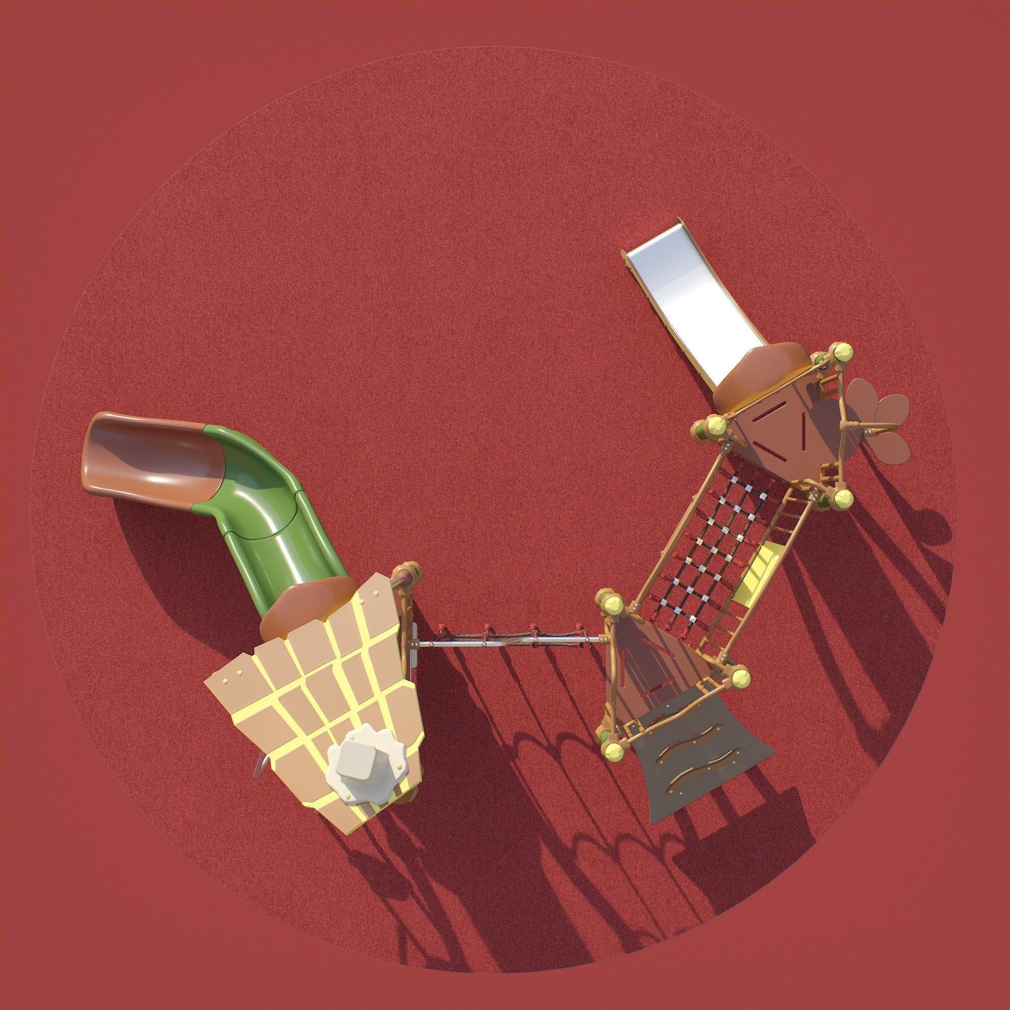 kids playground PICCOLO 3 FORESTIC JPX-0017 3D model_4