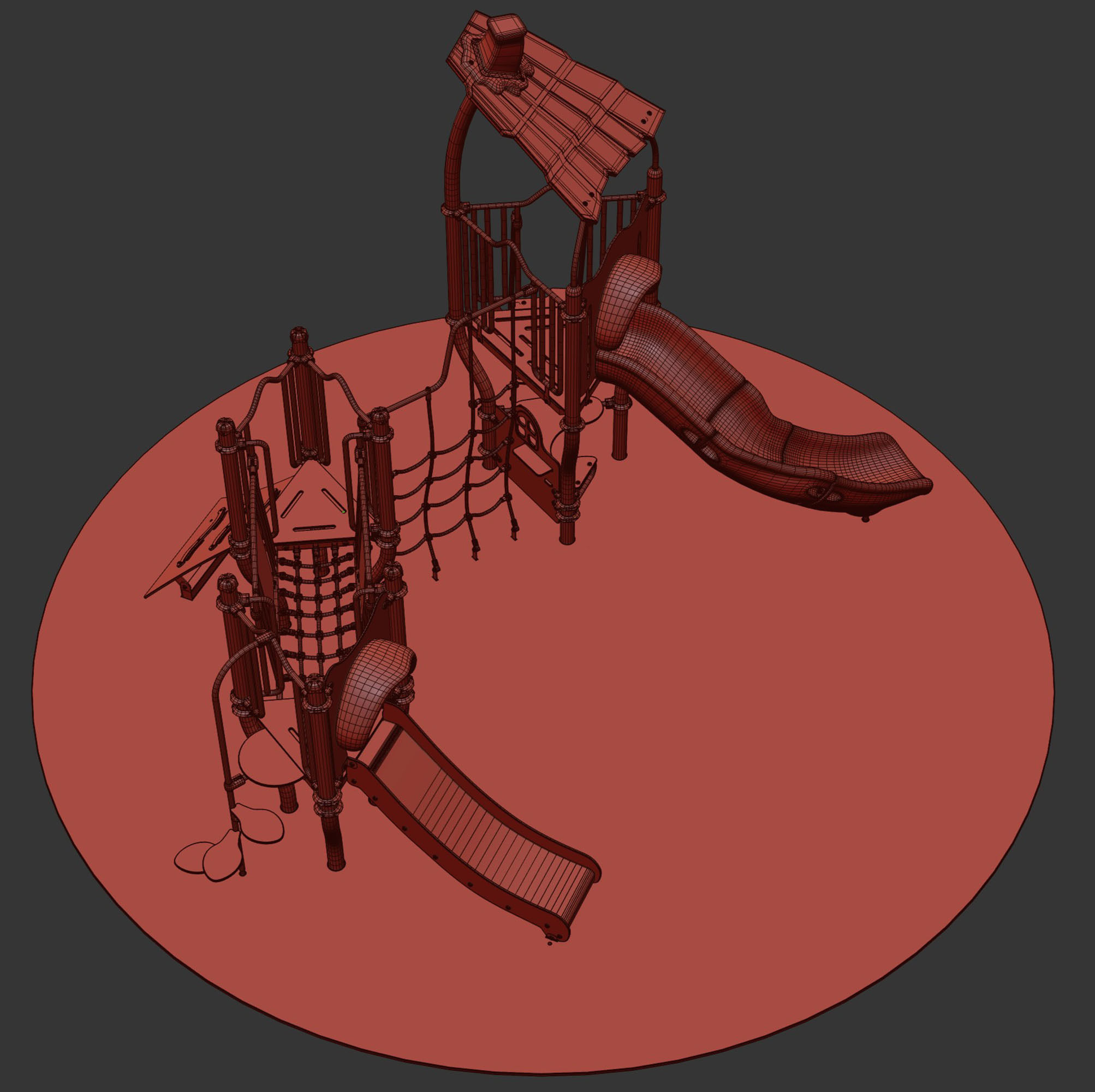 kids playground PICCOLO 3 FORESTIC JPX-0017 3D model_3