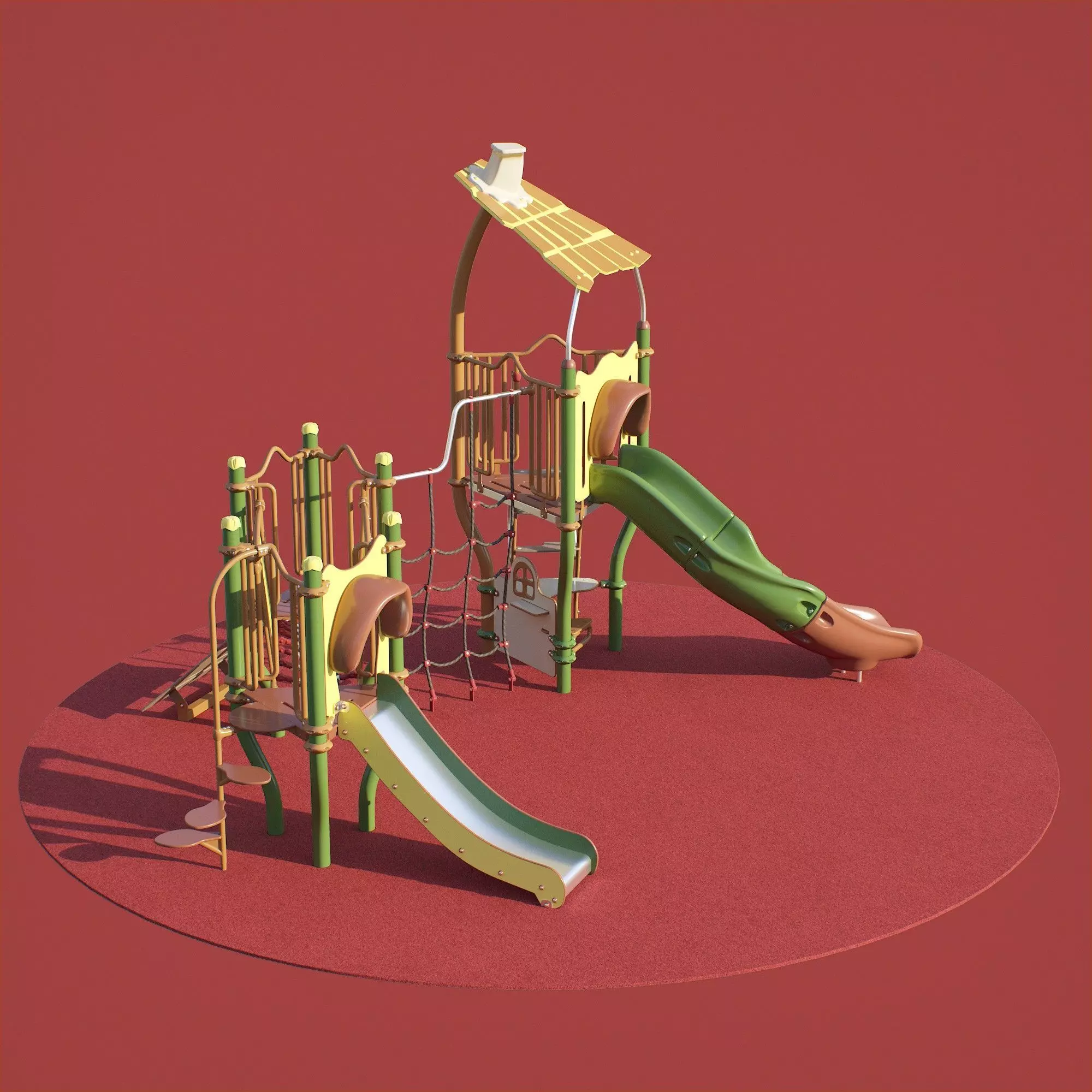 kids playground PICCOLO 3 FORESTIC JPX-0017 3D model_0