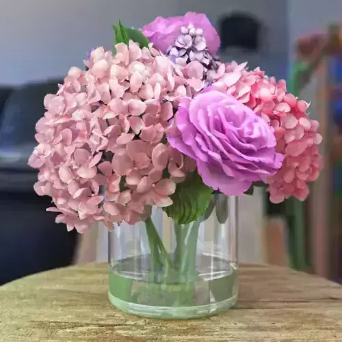 Bouquet with roses 3D model