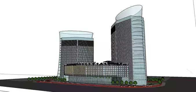 vacation spot-Resort-Fashion Leisure Hotel-0110 3D model