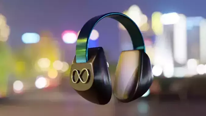 Headphones pair of on table