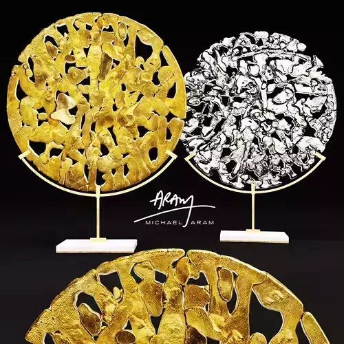 Michael Aram Golden Disk Horchow 3D 3D model