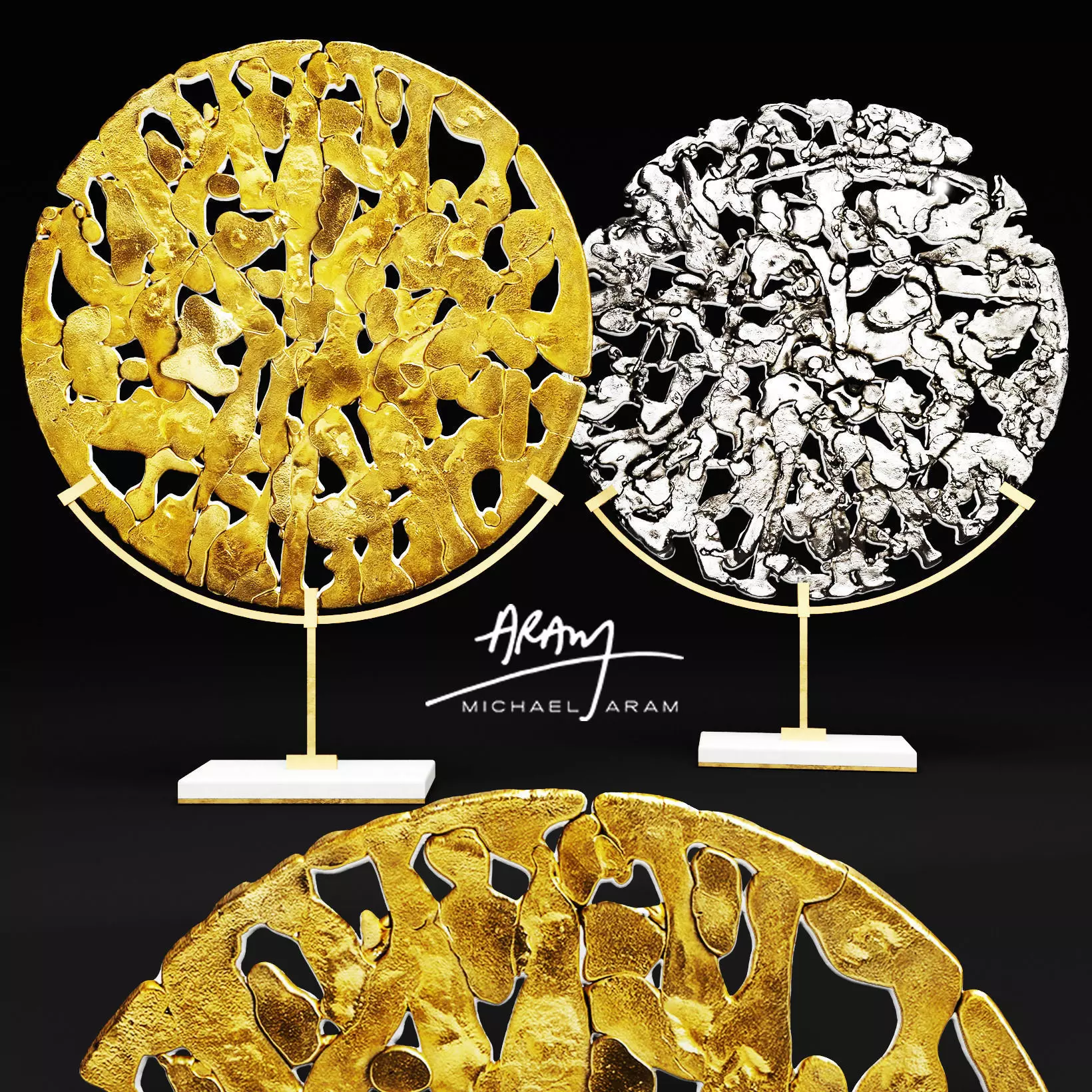 Michael Aram Golden Disk Horchow 3D 3D model