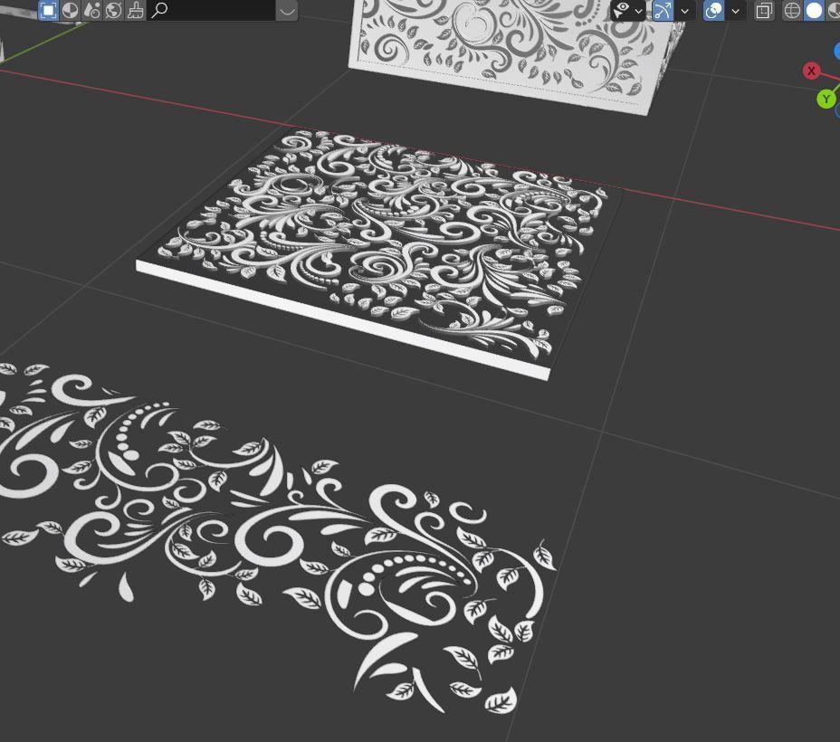 Engraved Wood Decorations CHEAPER KITBASH SET 3D model_4