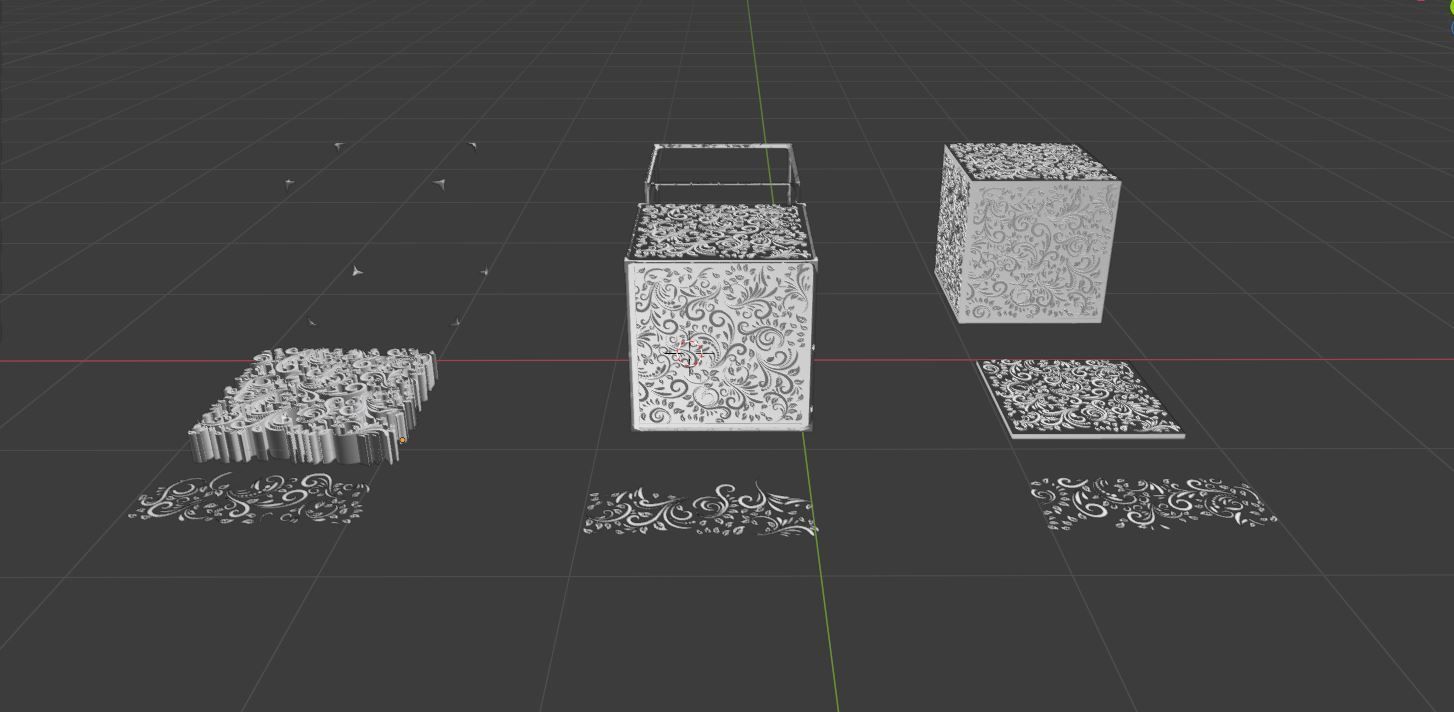 Engraved Wood Decorations CHEAPER KITBASH SET 3D model_1