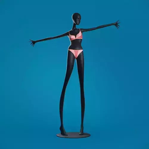 Woman Swimsuit VS V-splice Bralette Red 3D model