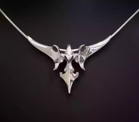 Art Nouveau Bird Necklace Printable 3D Model