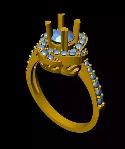 DiamondRing gold ring with stones