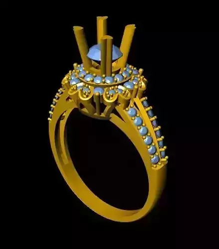 DiamondRing engagement ring with stones