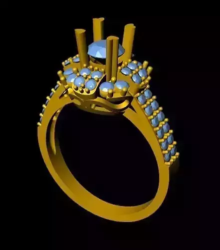 DiamondRing gold ring with stones