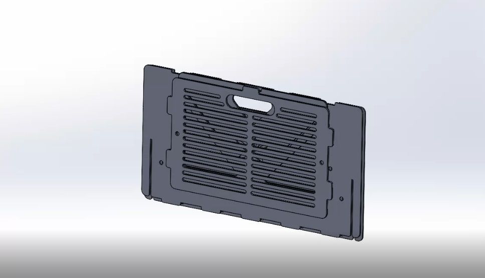 Barbecue Dxf And Step format Portable grill fire pit 3D model_5