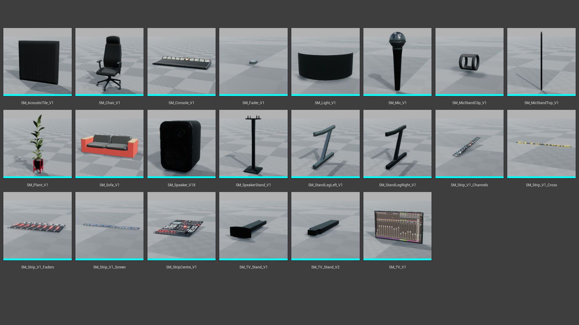 Mixing Desk Vol 1 For Unreal Low-poly 3D model_12
