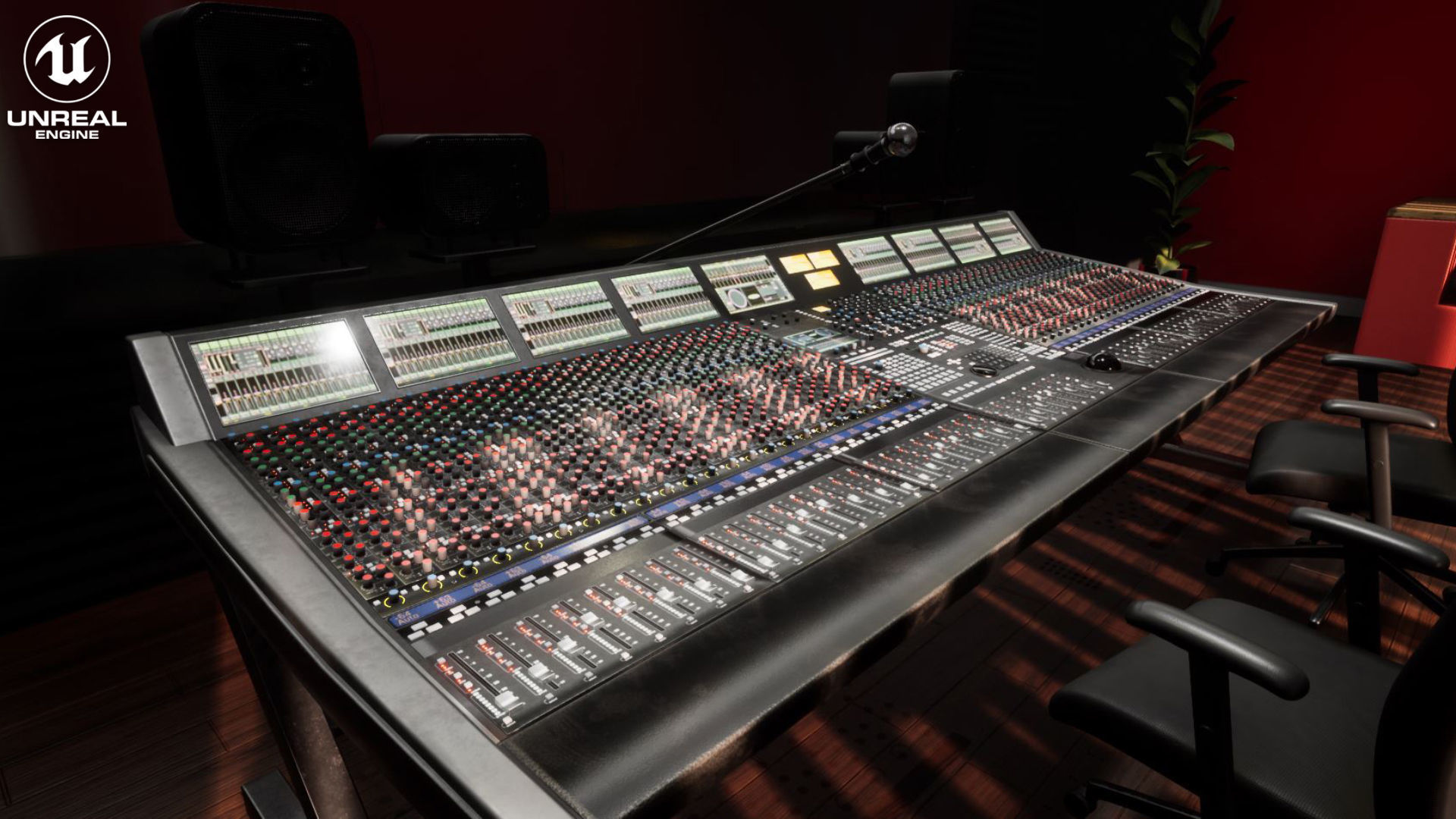 Mixing Desk Vol 1 For Unreal Low-poly 3D model_10