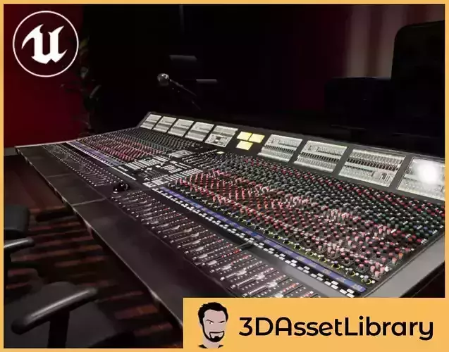 Mixing Desk Vol 1 For Unreal Low-poly 3D model