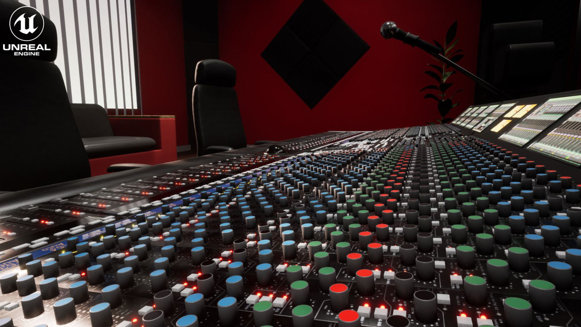 Mixing Desk Vol 1 For Unreal Low-poly 3D model_13