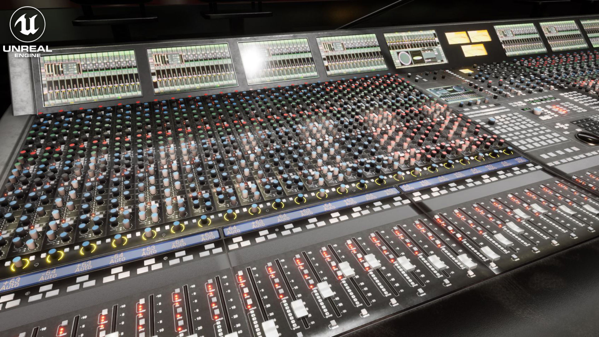 Mixing Desk Vol 1 For Unreal Low-poly 3D model_9