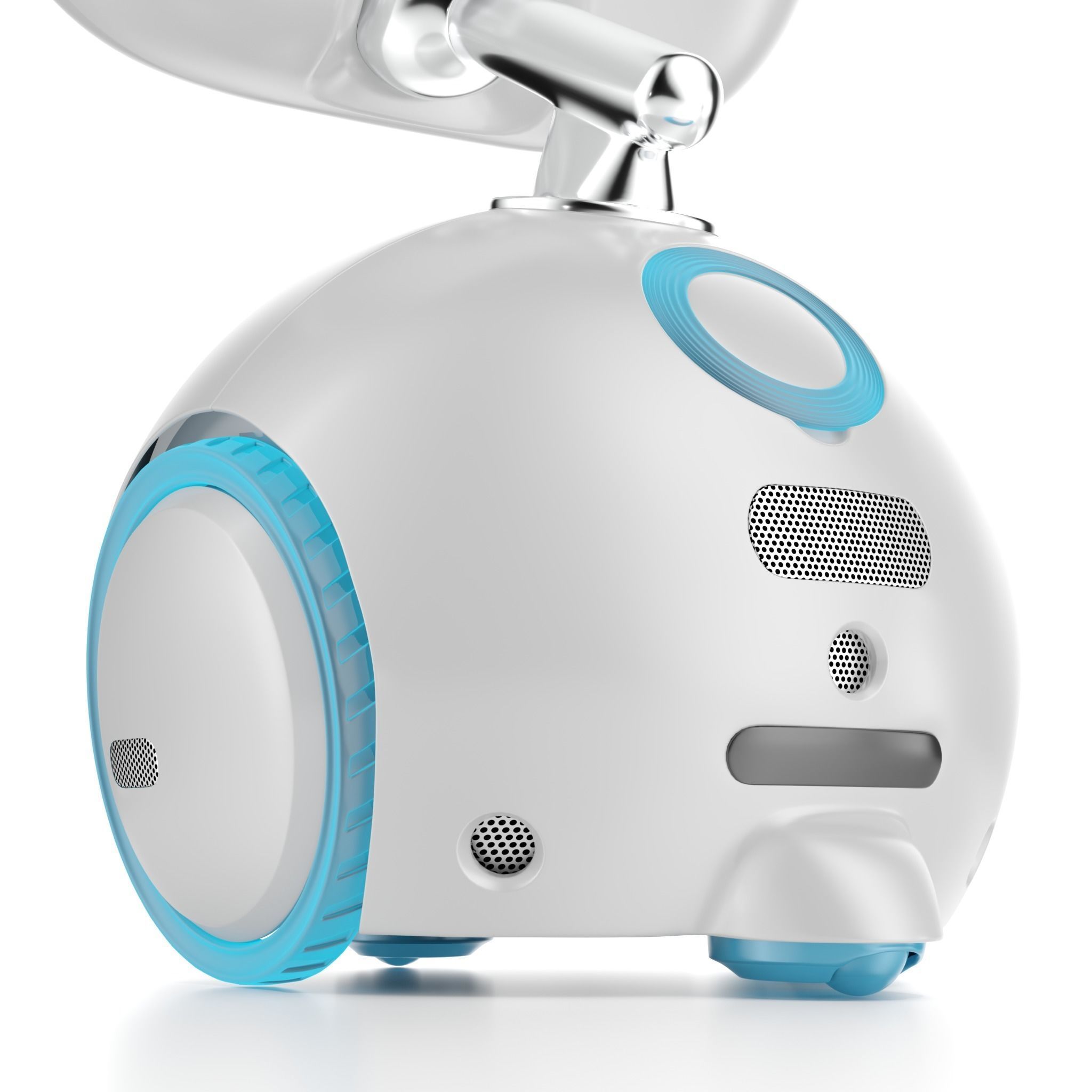 Autonomous self-driving AI assistant robot 3D model_5