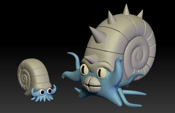 Pokemon Omanyte Omastar 3D print model