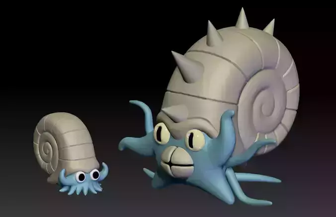 Pokemon Omanyte Omastar