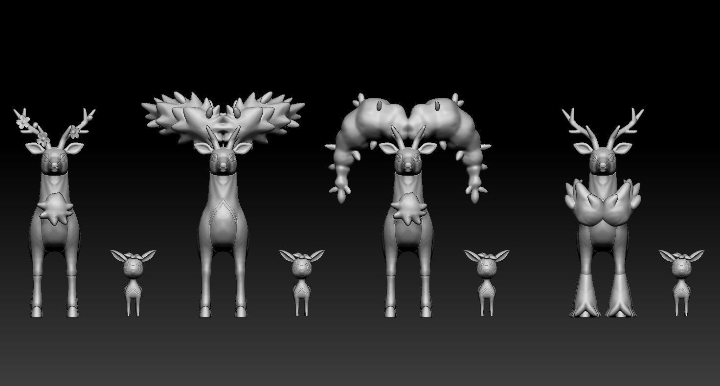 Pokemon Deerling Sawsbuck 3D print model_6