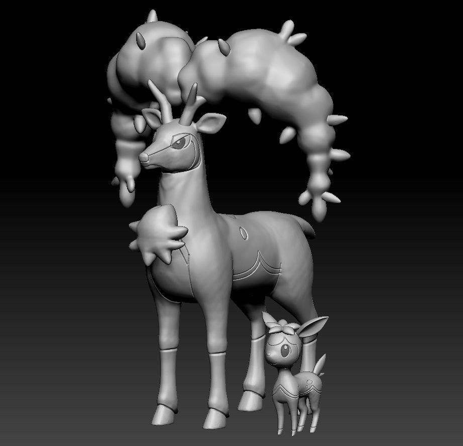 Pokemon Deerling Sawsbuck 3D print model_4