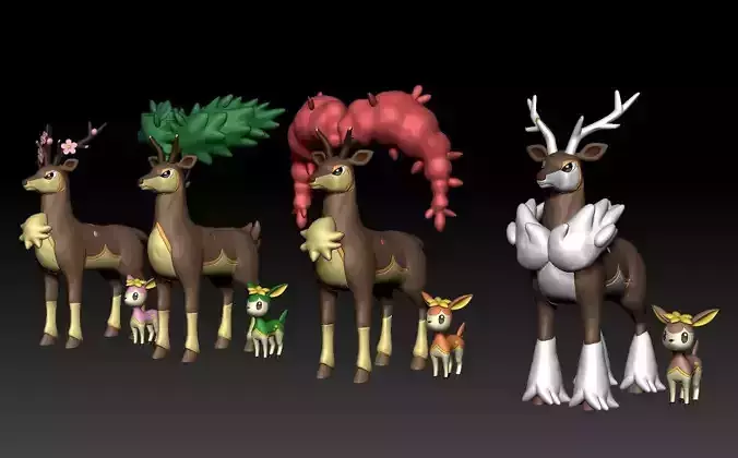 Pokemon Deerling Sawsbuck