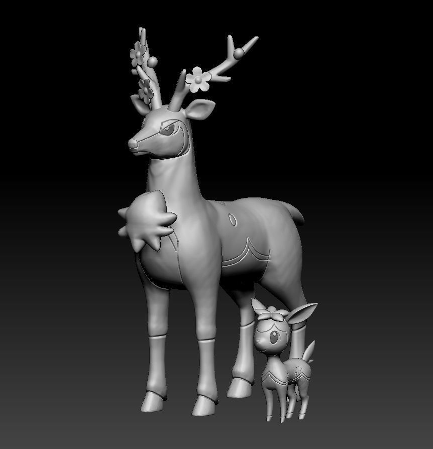 Pokemon Deerling Sawsbuck 3D print model_2