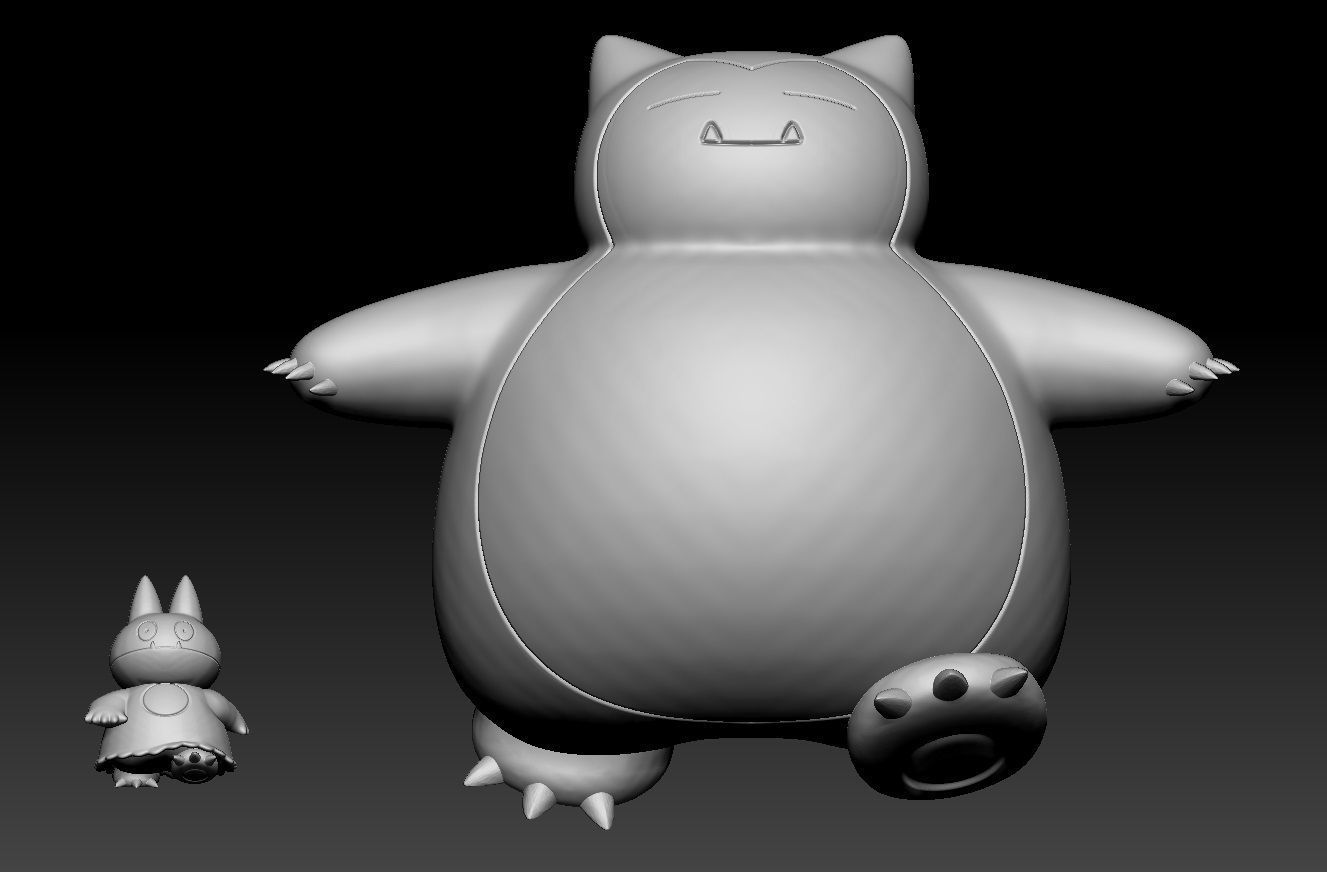 Pokemon Munchlax Snorlax 3D print model_1