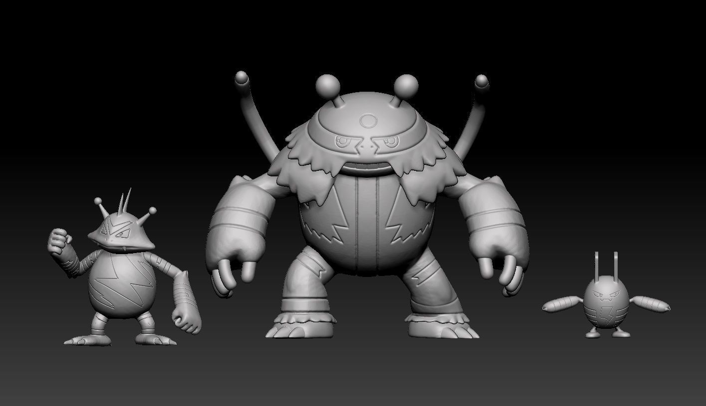 Pokemon Elekid Electabuzz Electivire 3D print model_1
