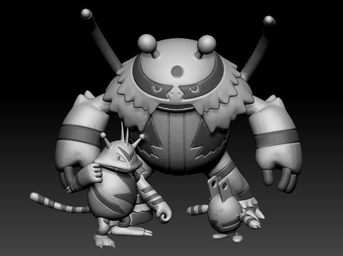 Pokemon Elekid Electabuzz Electivire 3D print model_3