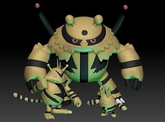 Pokemon Elekid Electabuzz Electivire 3D print model