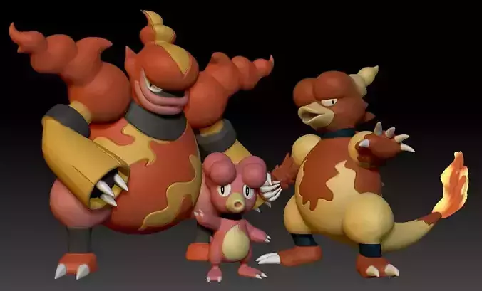 Pokemon Magby Magmar Magmortar