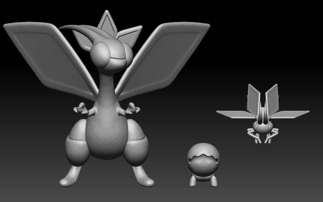 Pokemon Trapinch Vibrava Flygon 3D print model_1