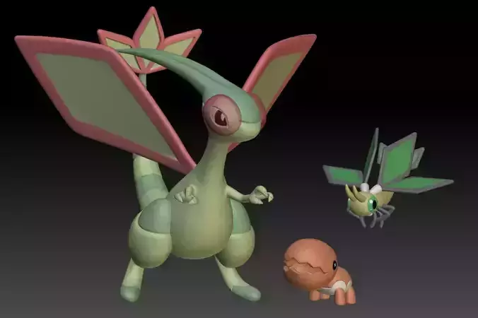 Pokemon Trapinch Vibrava Flygon