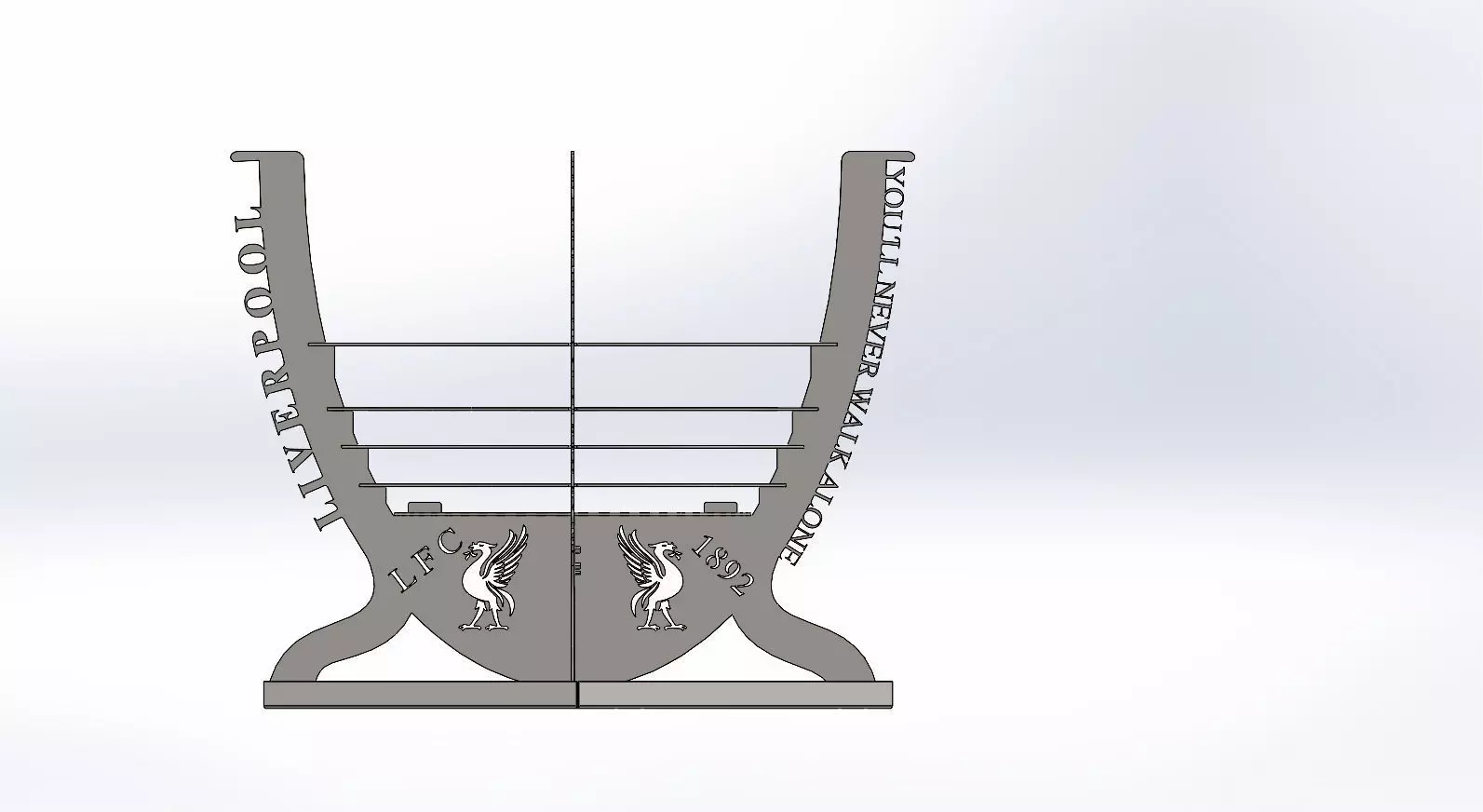 Liverpool  Fire pit Modular Design Dxf and Step for Cnc Laser  3D model_0