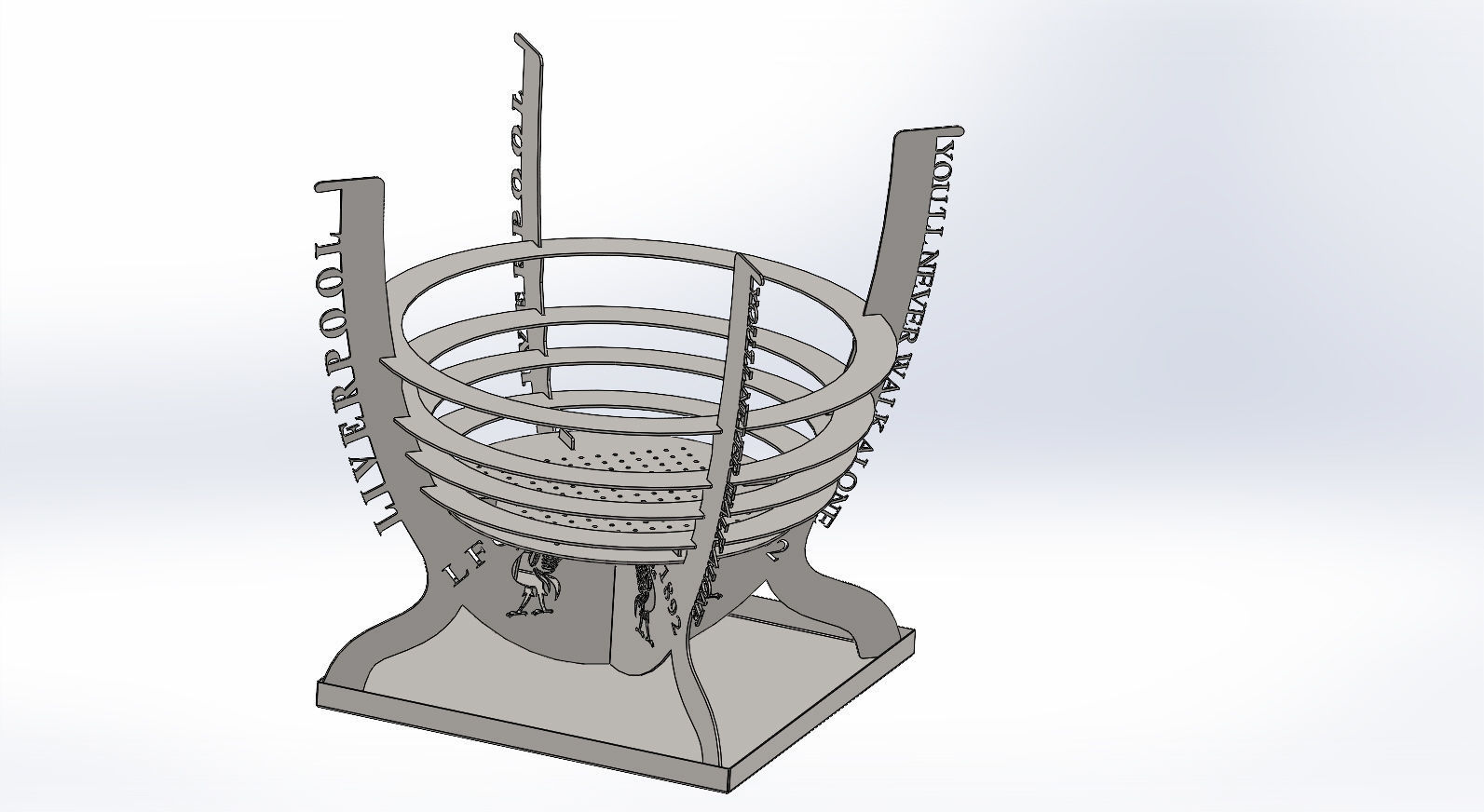 Liverpool  Fire pit Modular Design Dxf and Step for Cnc Laser  3D model_2