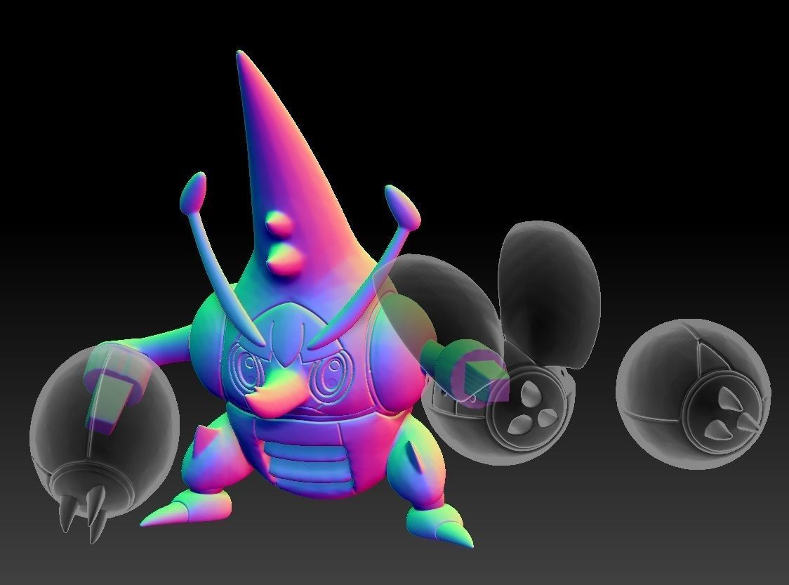 Pokemon Heracross MegaEvolution 3D print model_4