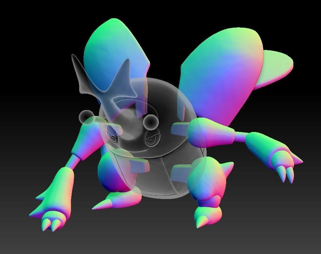 Pokemon Heracross MegaEvolution 3D print model_3