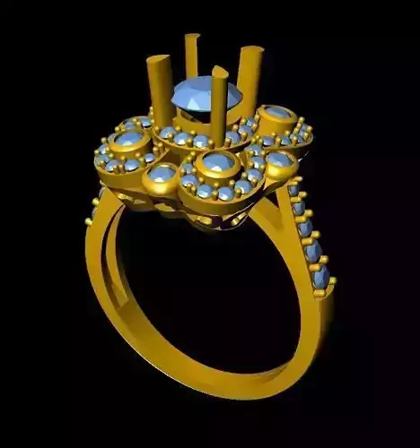 DiamondRing gold ring with stones