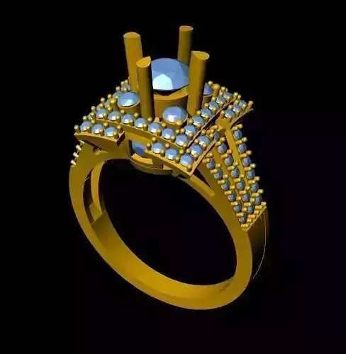 DiamondRing engagement ring with stones